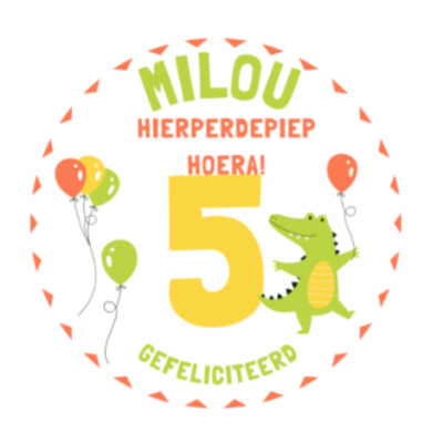 Verjaardag Sticker - Krokodillen