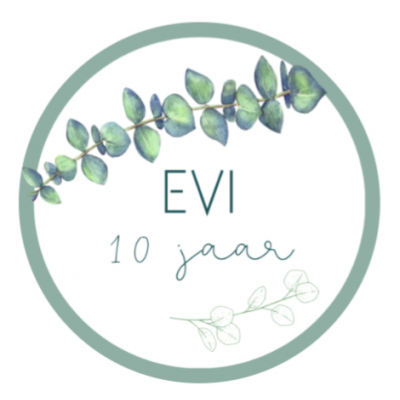 Verjaardagsticker - Eucalyptus