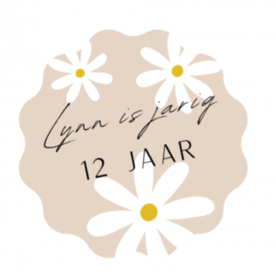 Verjaardag sticker - Madelief