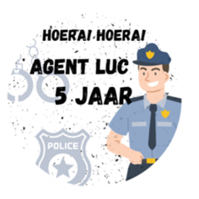 Verjaardagsticker - Politie