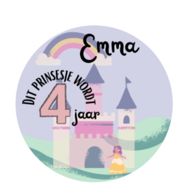 Verjaardagsticker - Kasteel