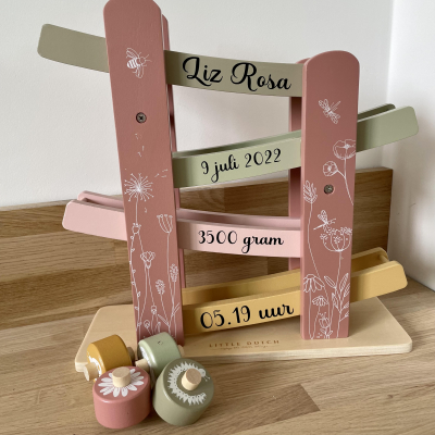 Little Dutch - rollerbaan - Roze - Gepersonaliseerd 