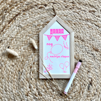 Aftelhuisje verjaardag - Roze 